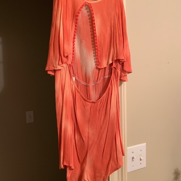 Lani California orange spaghetti strap romper - Picture 3 of 4